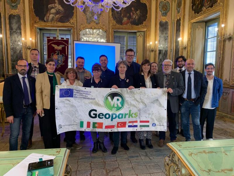 A VR@Geoparks projekt partnerek képviselői